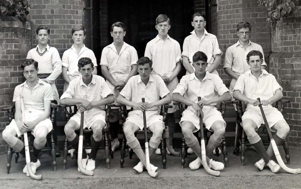 First XI 1945 Komlosy, Fitzgerald, M. Burke-Gaffney, De Souza, Petrocelli, Nolan, C. M. Vis, Jas Waller, Livesey(Capt), P. Hoogewerf, Gregory.