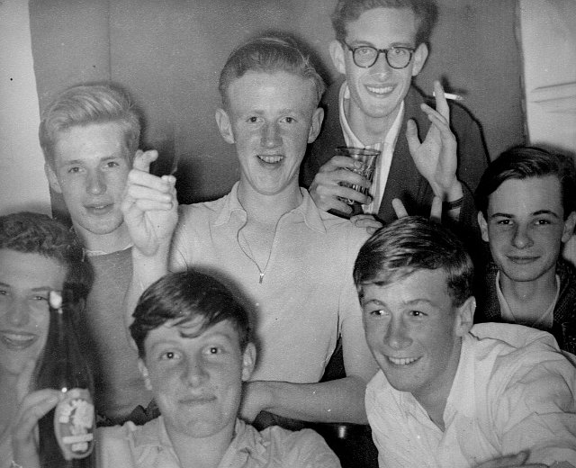 Party in a prefects Study - Butler, Dobson, Mackenzie, Aubrey, Morton, Sullivan, Mckenzie & Metten