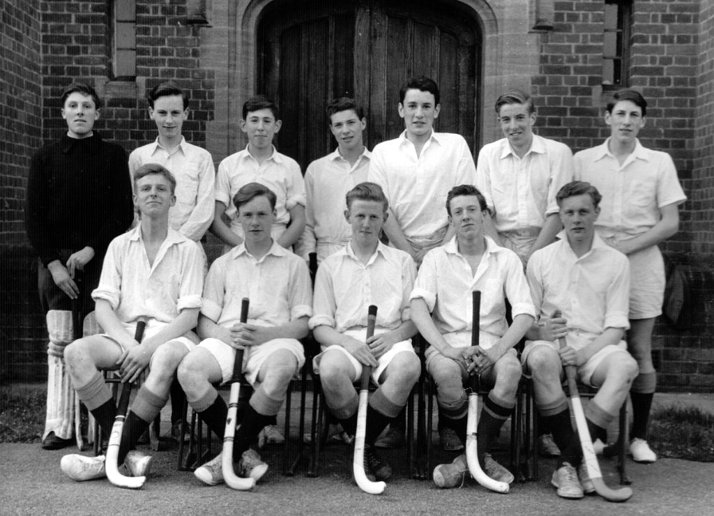 Second XI Hockey - 1957 Standing; R. Aubrey, A. Percy, ---, ---, M. Gundry, A. Rawlingson Plant, ???, Seaated; ---, ---, R. Morton (capt), J. O'Donnell, M Wilkinson.