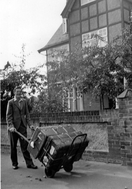 Senior Morton Kit, with the school trunks. 'Luggage in Advance' (5 shillings per item)